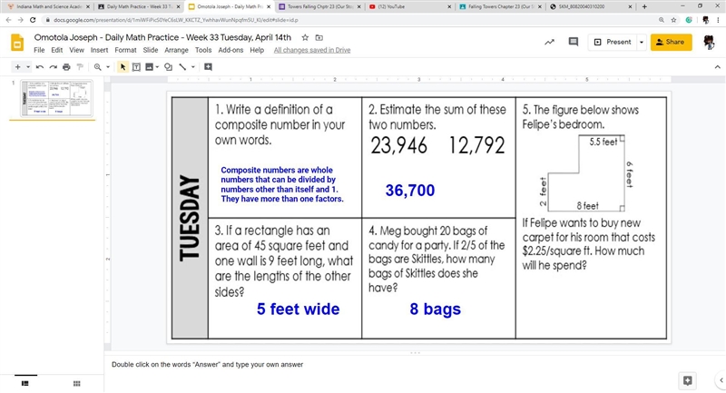 Can you help me with number 5?-example-1