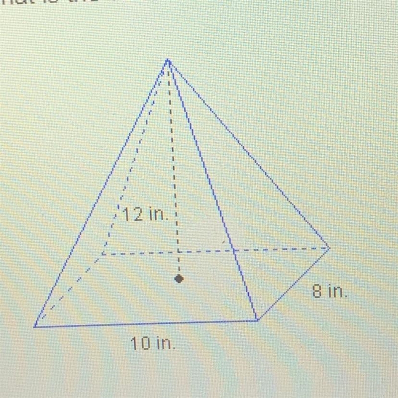 What is the volume of the pyramid? -120 in -320 in -480 in -969 in-example-1