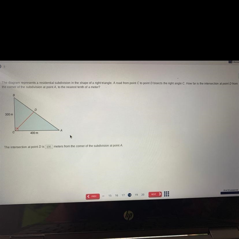 PLEASE HELP The diagram represents a residential subdivision in the shape of a right-example-1