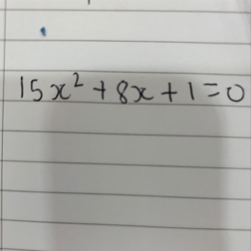 What is the answer to 15*2+8x+1=0-example-1