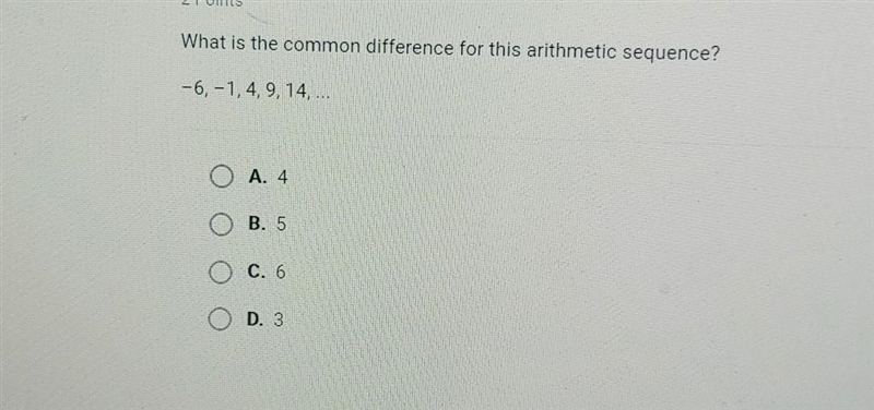 What is the explicit formula for this sequence?-6 -1 4 9 14​-example-1