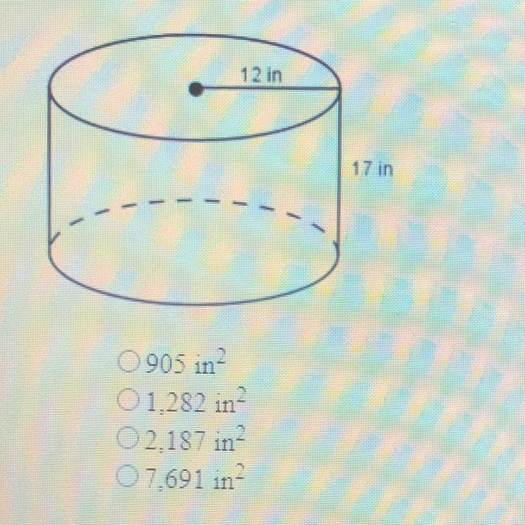 Find the surface area of the cylinder to the nearest whole number. The figure is not-example-1