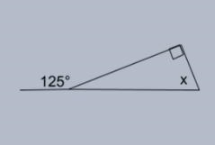 Find the value of x in the triangle below.-example-1