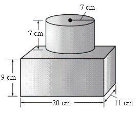 Find the volume of the figure below. Round to the nearest tenth.-example-1