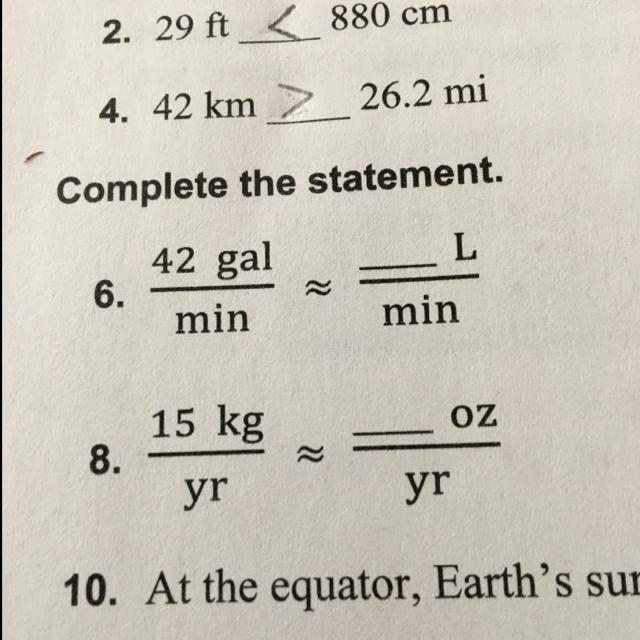 Only need help with 6. And 8.-example-1