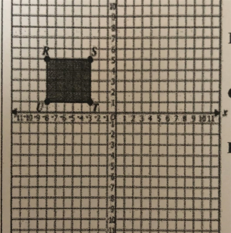 Quadrilateral RSTU is reflected across the y-axis and translated down 3 units. Which-example-1