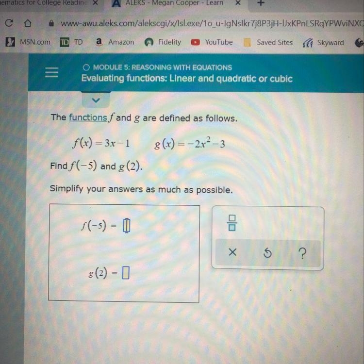 The functions f and g are defined as follows.-example-1