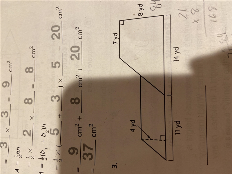 What is the area of the figure need help ASAP 6th grade math-example-1