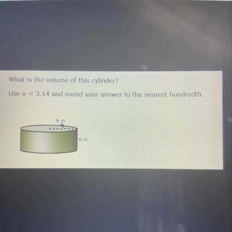 What is the volume of this cylinder?-example-1