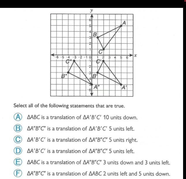 The graphs shows three trangles: ABC,A'B'C and A''B''C''. Help please-example-1