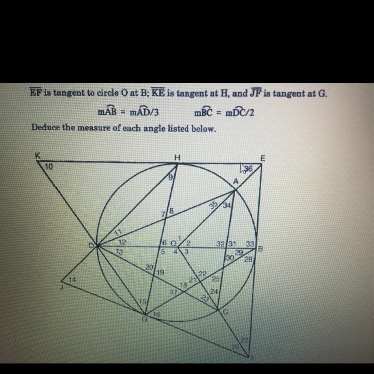 Hello, I need help to figure out the arc measure of AH and GC. Could someone please-example-1