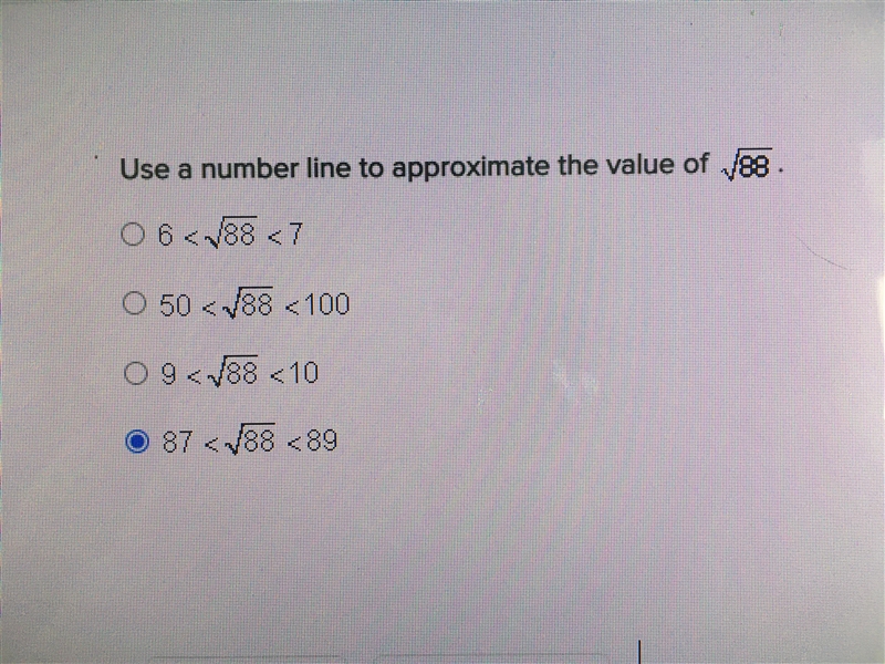 Use a number line to approximate the value of :-example-1