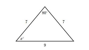 Find the value of xxx in the triangle shown below.-example-1