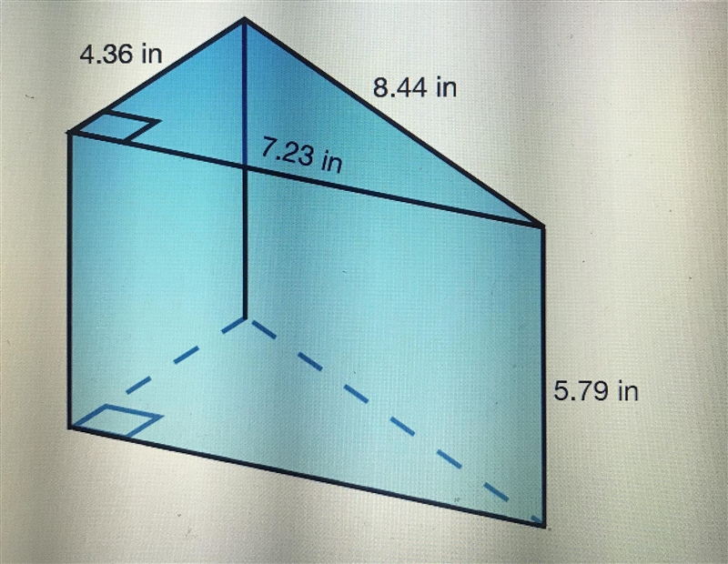 What is the volume of the prism shown? A. 106.5 B. 176.65 C. 182.5 D. 91.3-example-1