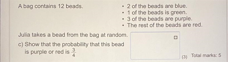 I don’t know how to show that the probability is 3/4 or how to work it out helppp-example-1