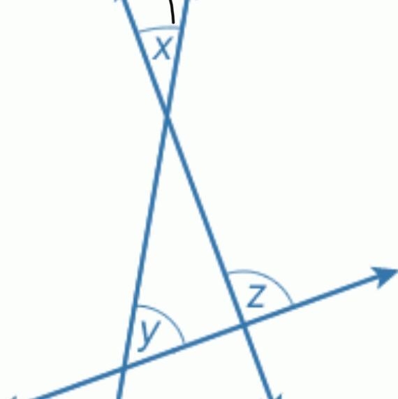 Given that the measure of ∠x is 30°, and the measure of ∠y is 60°, find the measure-example-1