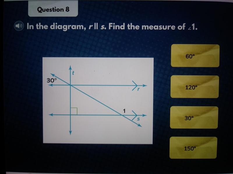 In the diagram r ll s. Find the measurement of 1?-example-1