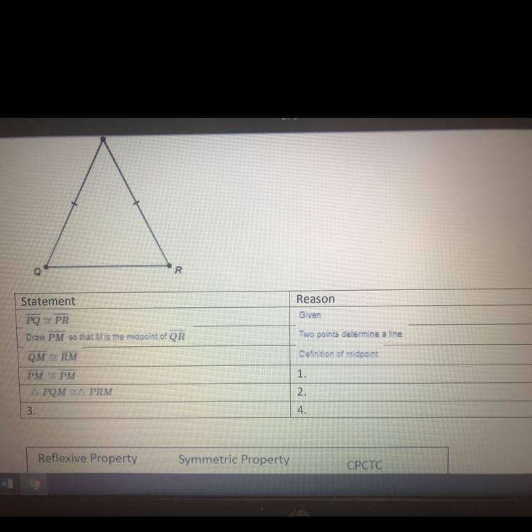 Question #19- Use the answer bank below to fill in missing parts of the proof. Given-example-1