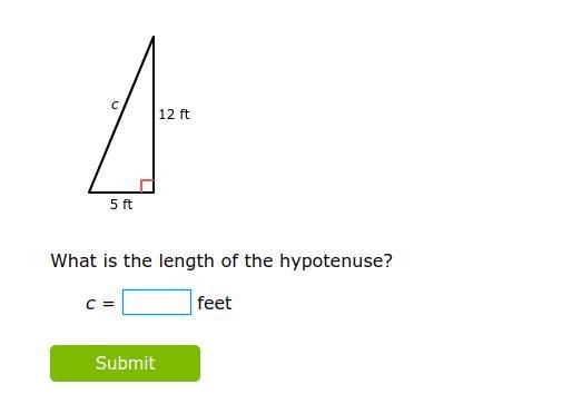 What is the length of the hypotenuse?-example-1