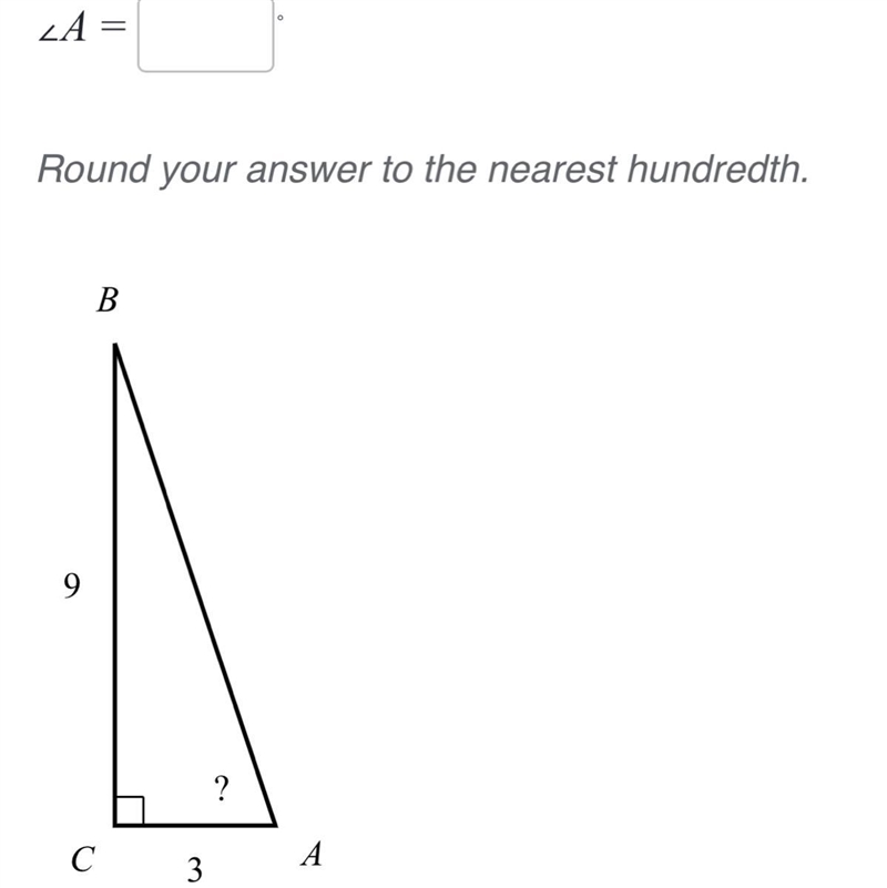 Solve for an angle in right triangles help-example-1