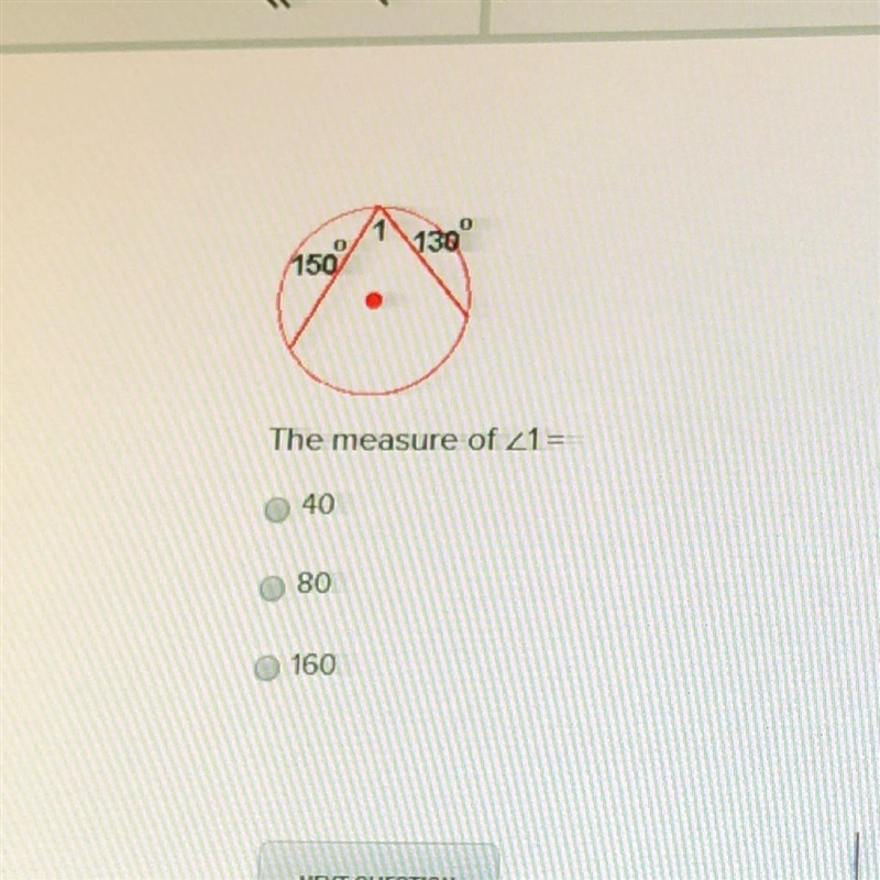 The measure of 1 = 40 80 160-example-1