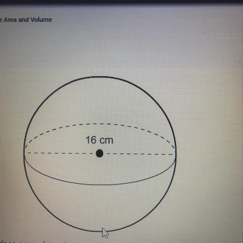 What is the surface ara of a sphere with a diameter of 16cm 32pi cm^2 256 pi cm^2 1,024 pi-example-1