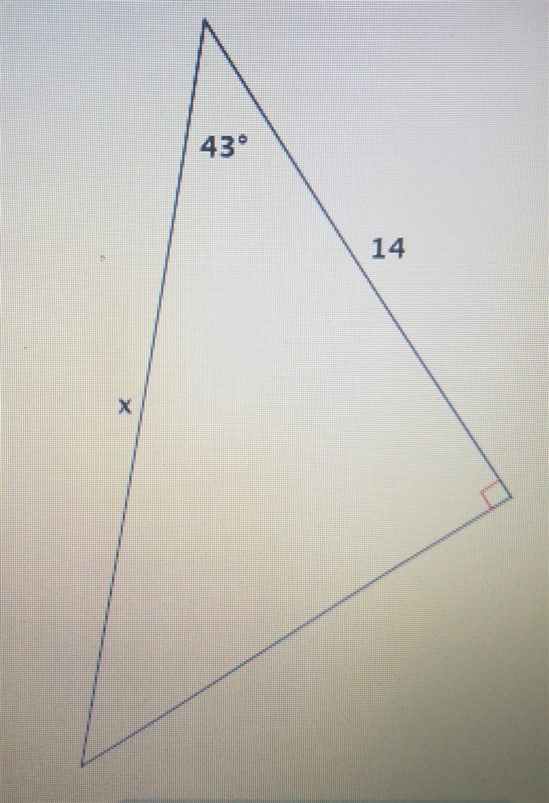 #4 Find the value of x. Round your answer to the nearest tenth.-example-1