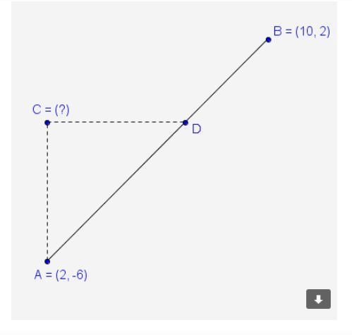 In the diagram, point D divides line segment AB in the ratio of 5:3. If line segment-example-1