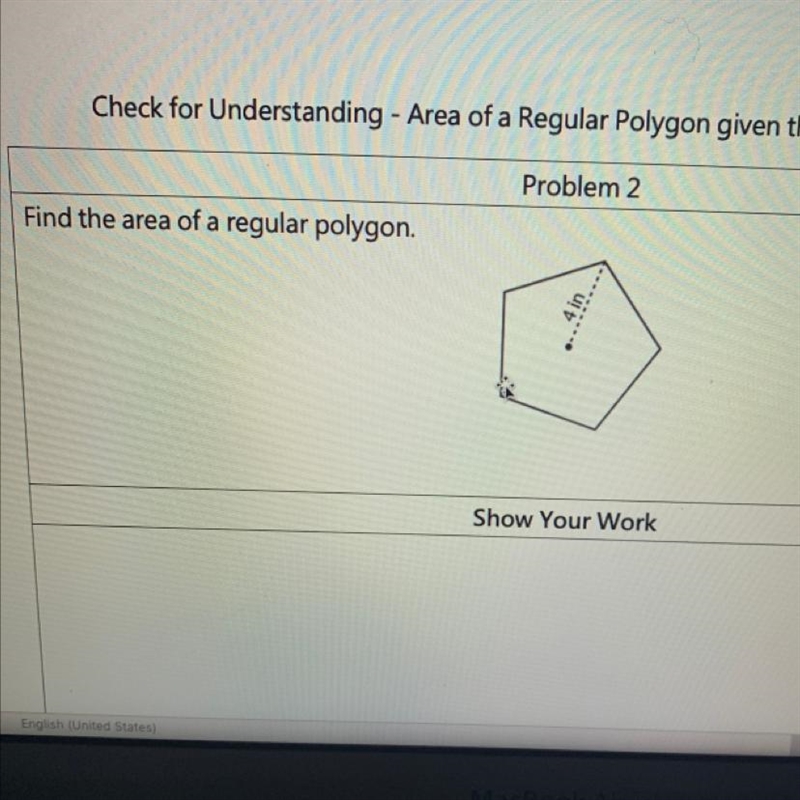 Find the area of a regular polygon-example-1