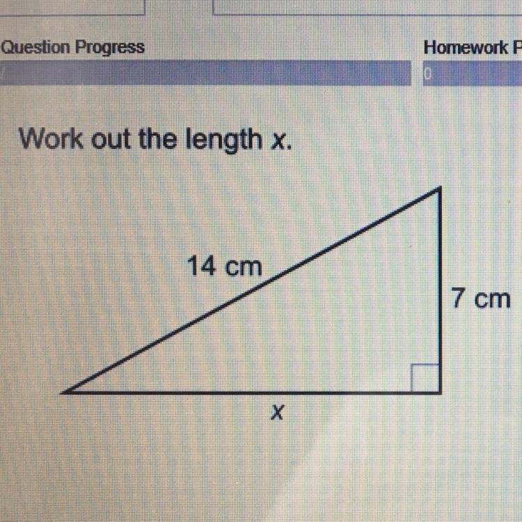 Work out the length x-example-1