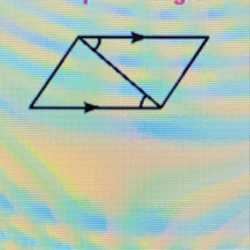 Based on the markings, EXPLAIN why each figure is or is not be a parallelogram.-example-1