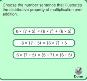 Choose the number sentence that illustrates the distributive property of multiplication-example-1