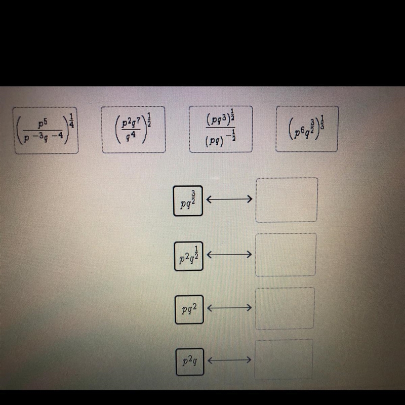 Match the numerical expressions to their simplified forms-example-1