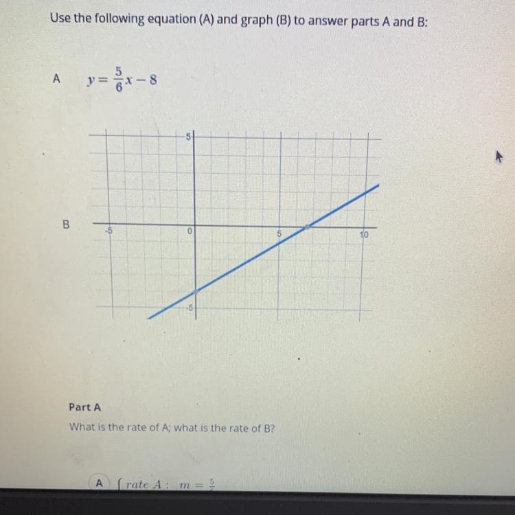 What is the rate of A, what is the rate of B, which equation has a greater rate? ANSWER-example-1