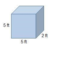 A box that measures 5 centimeters by 5 centimeters by 2 centimeters. What is the volume-example-1