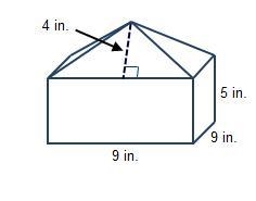 A rectangular prism and a square pyramid were joined to form a composite figure. A-example-1