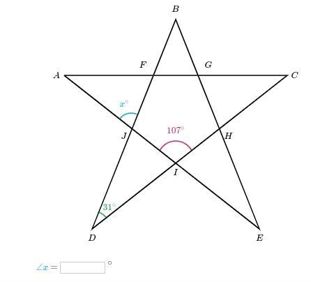 Math... find angle x...-example-1