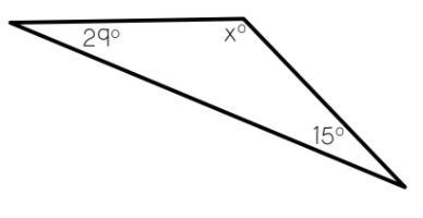 Which equation below can be used to determine the value of x? A. 44 + x=90 B. 4 + x-example-1