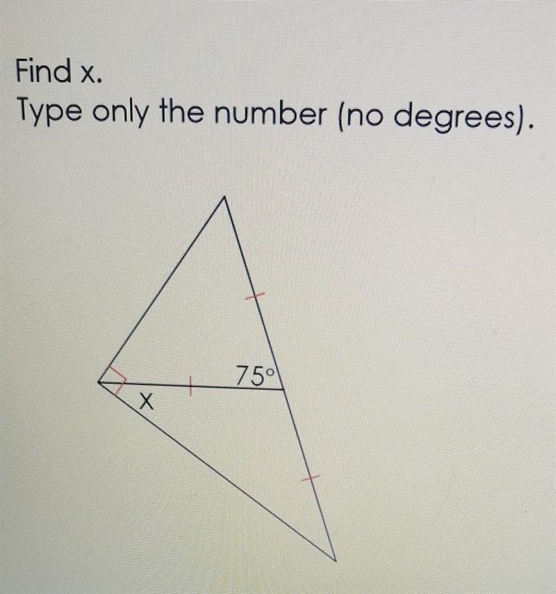 Type only the number (no degrees). Find x. ​-example-1