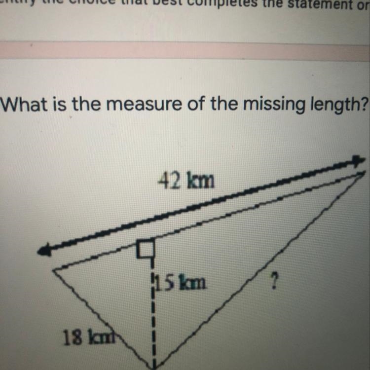 What is the measure of the missing length?-example-1