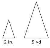 The figure on the left represents a scale drawing of the figure on the right. What-example-1