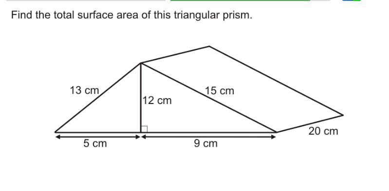 Find the total surface area of this Triangular Prism.-example-1