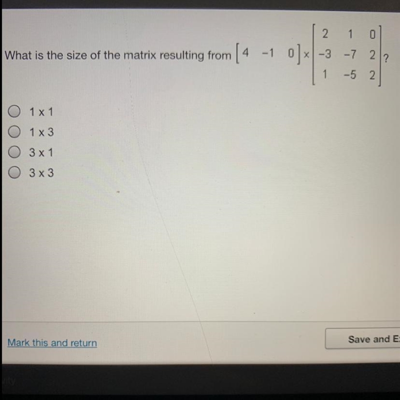 What is the size of the matrix resulting-example-1