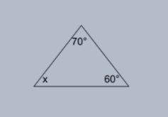 Find the value of x in the triangle below.-example-1