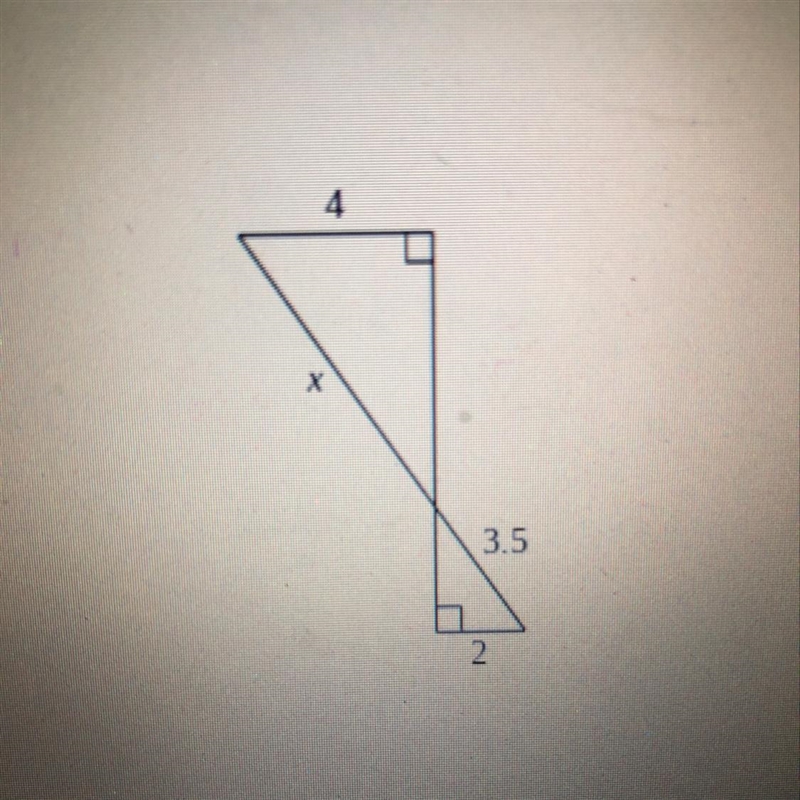 Find the length x. Thanks for helping I appreciate it :)-example-1