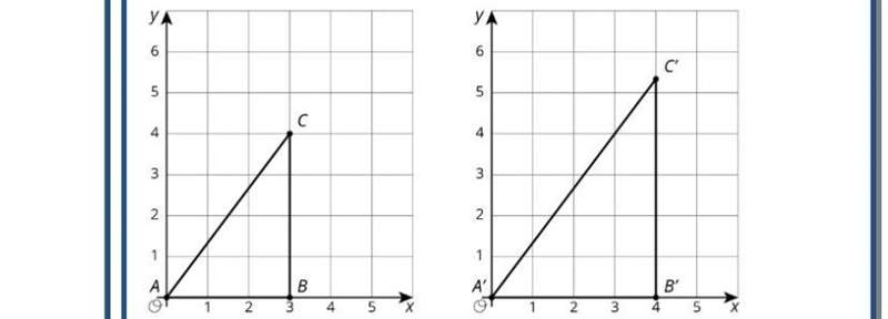 HELP ASAP PLEASE!! What is the scale factor from triangle ABC to triangle A'B'C'?-example-1