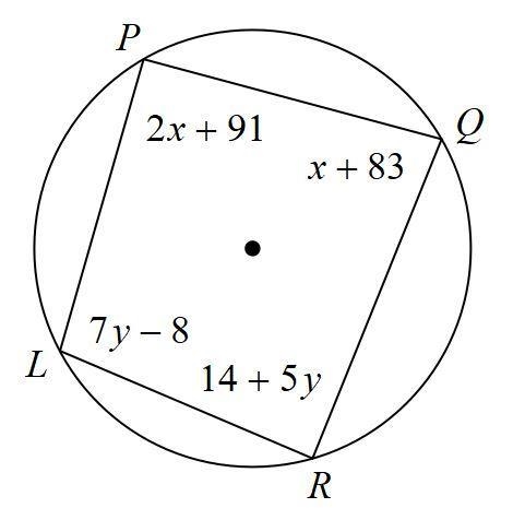 PLEASE HELP ME!! I NEED AN ANSWER ASAP PLZ! Given the quadrilateral inscribed in the-example-1