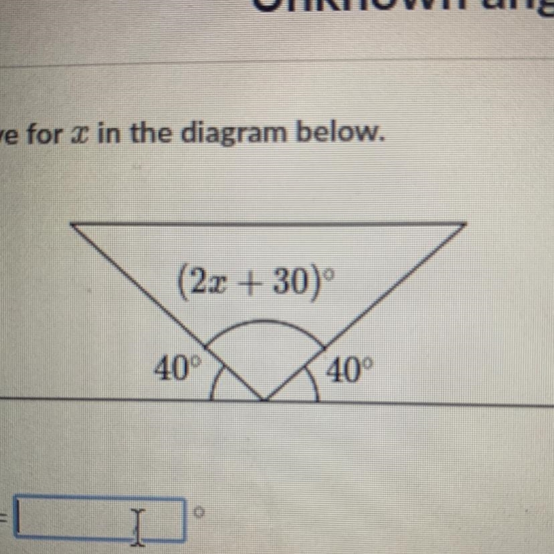 Solve for x in the diagram below.-example-1