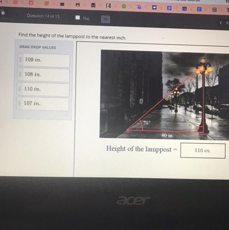 URGENT PLEASE HELP ME Find the height of the lamppost to the nearest tenth (i put-example-1