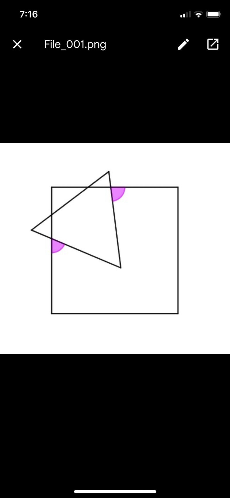 What are the sum of the two pink angles?-example-1